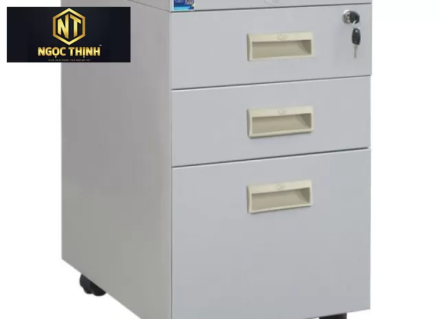 Hộc sắt di động sơn tĩnh điện có bánh xe HS2